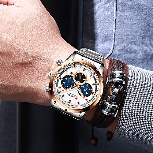 Foto 5 pulgar | Venta Internacional - Reloj Curren Sport Quartz Cronógrafo Para Hombre Con Esfera De 47 Mm