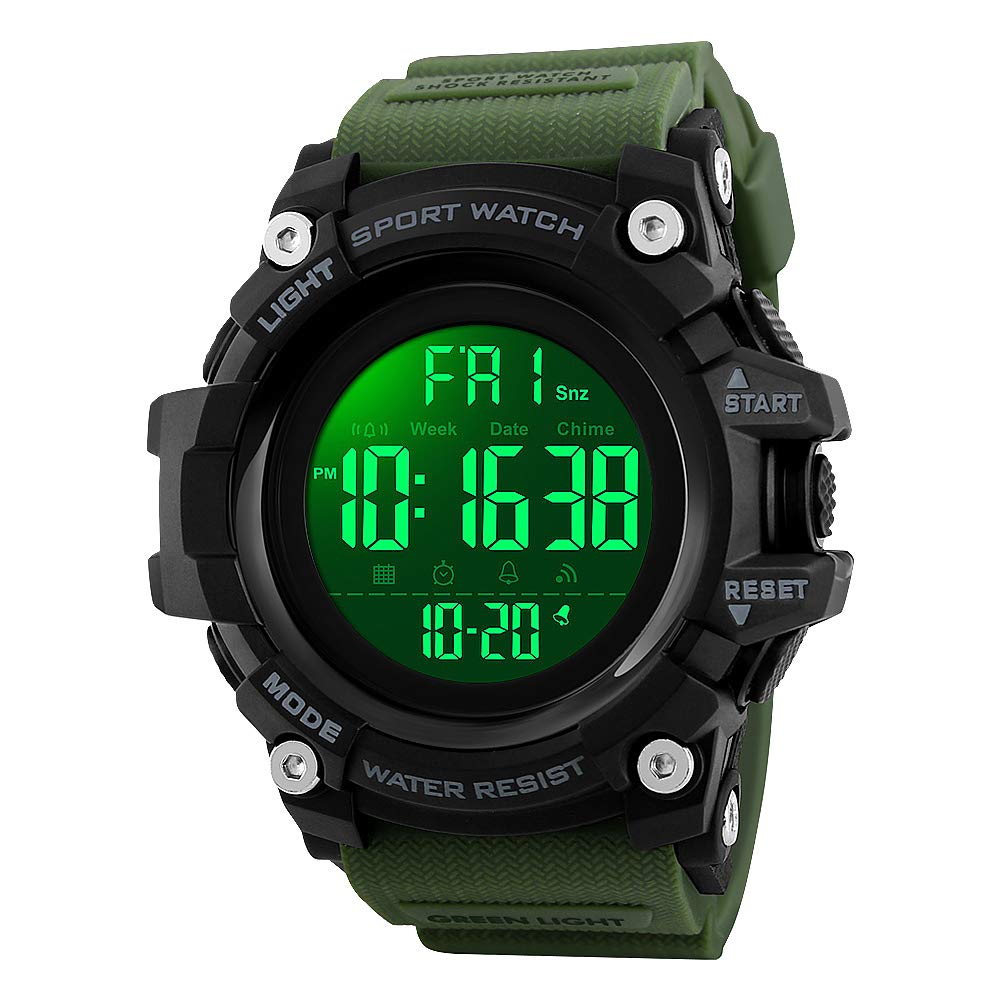 Venta Internacional - Reloj Bozlun Digital Militar Impermeable con Cronógrafo y Doble Zona Horaria