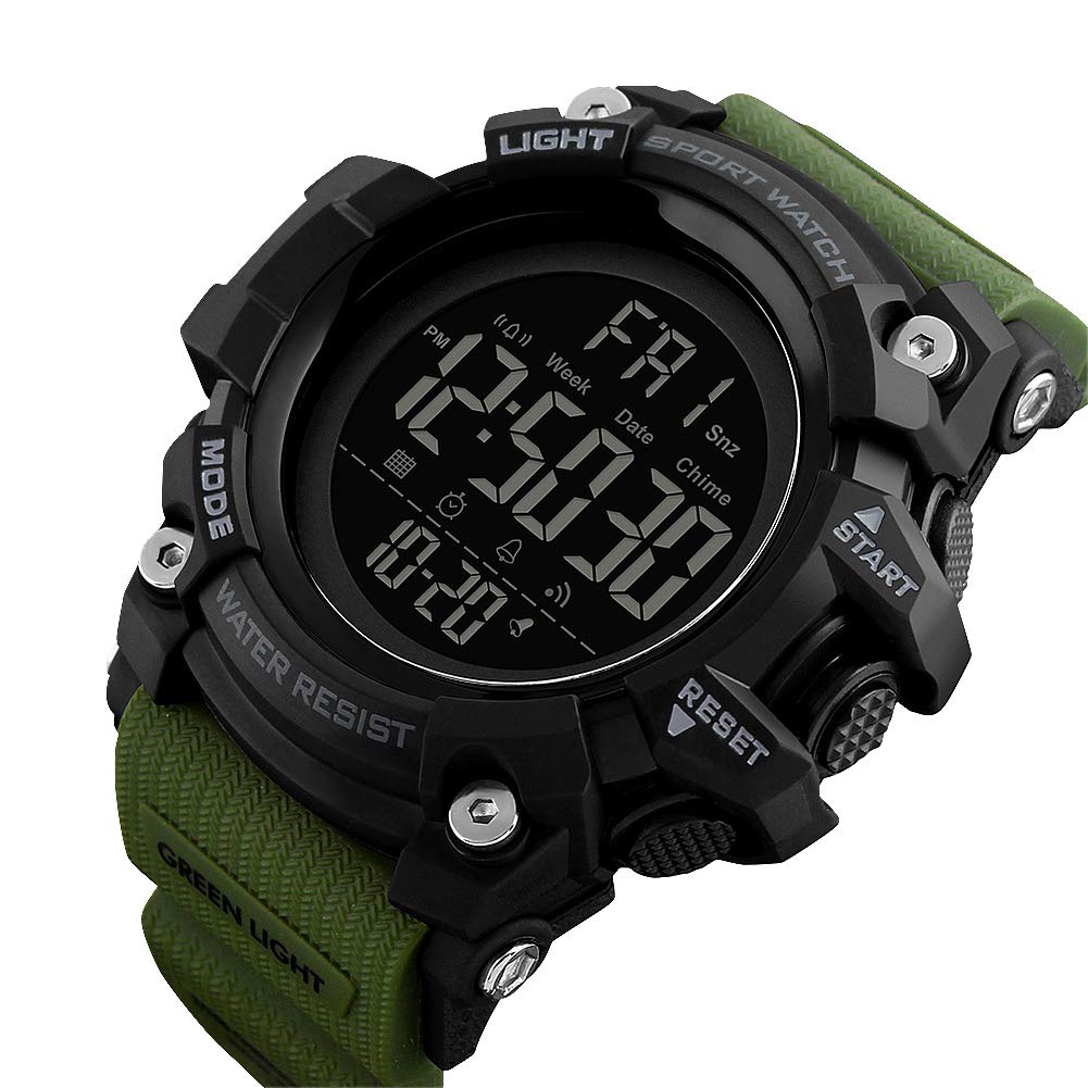Foto 3 pulgar | Venta Internacional - Reloj Bozlun Digital Militar Impermeable con Cronógrafo y Doble Zona Horaria