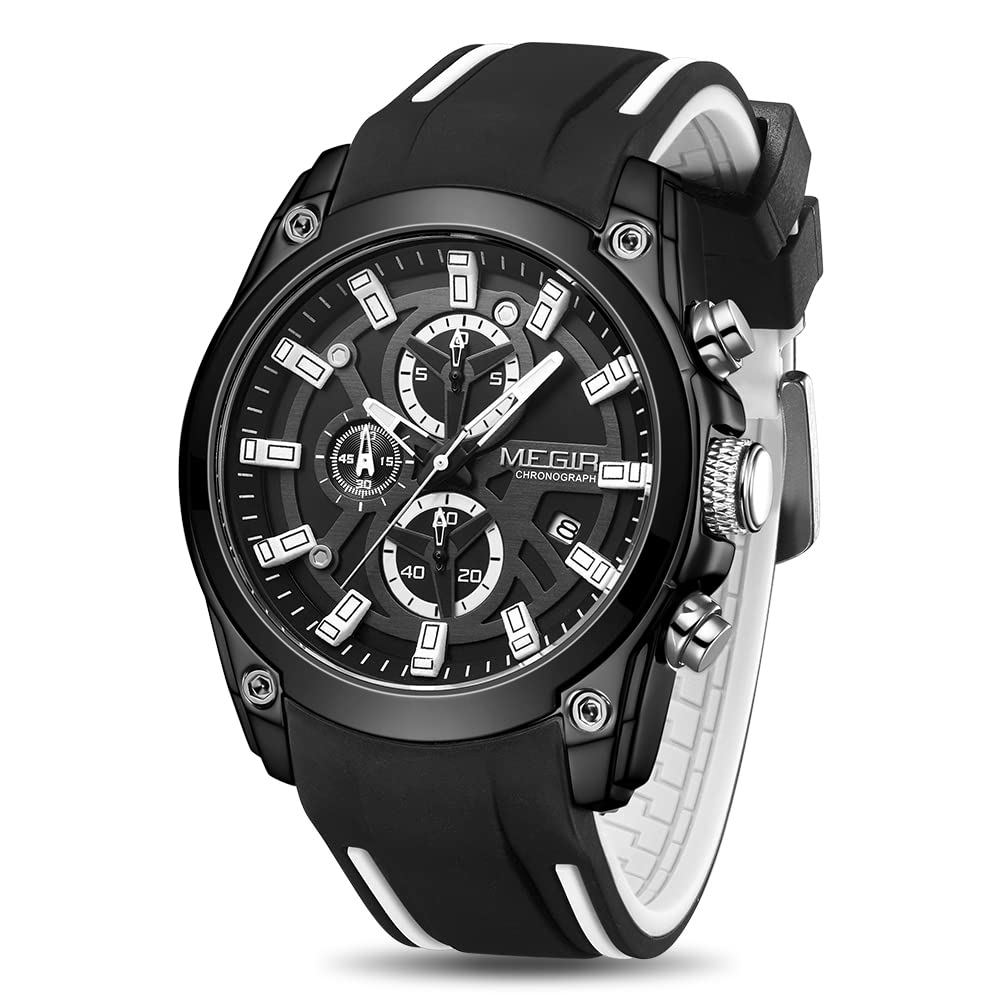 Venta Internacional - Reloj Megir Deportivo para Hombre con Cronógrafo y Luz Luminosa
