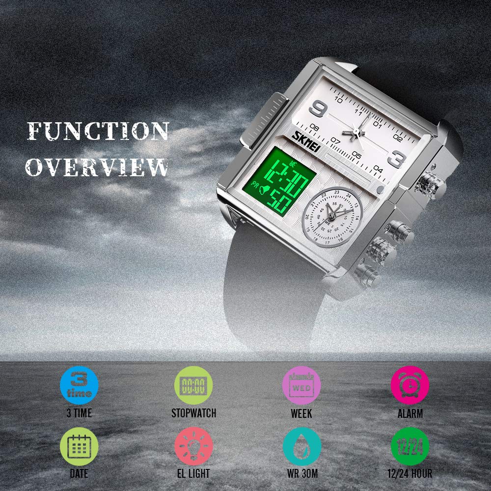 Foto 6 pulgar | Venta Internacional - Reloj Militar Digital Skmei Para Hombre, Impermeable Y Con Alarma