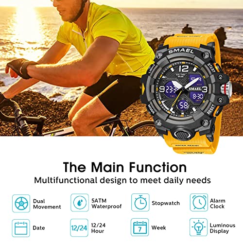 Foto 4 pulgar | Venta Internacional - Reloj Smael 8008, Digital Militar, Exterior, Impermeable, Para Hombre