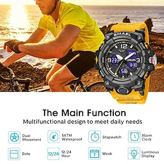 Foto 3 | Venta Internacional - Reloj Smael 8008, Digital Militar, Exterior, Impermeable, Para Hombre