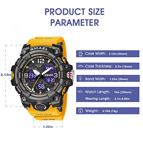Foto 7 pulgar | Venta Internacional - Reloj Smael 8008, Digital Militar, Exterior, Impermeable, Para Hombre