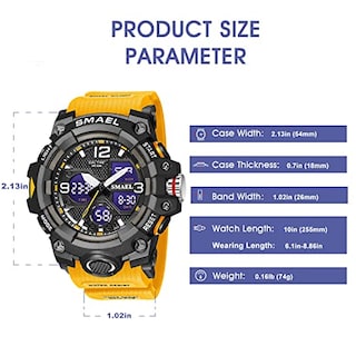 Foto 6 | Venta Internacional - Reloj Smael 8008, Digital Militar, Exterior, Impermeable, Para Hombre
