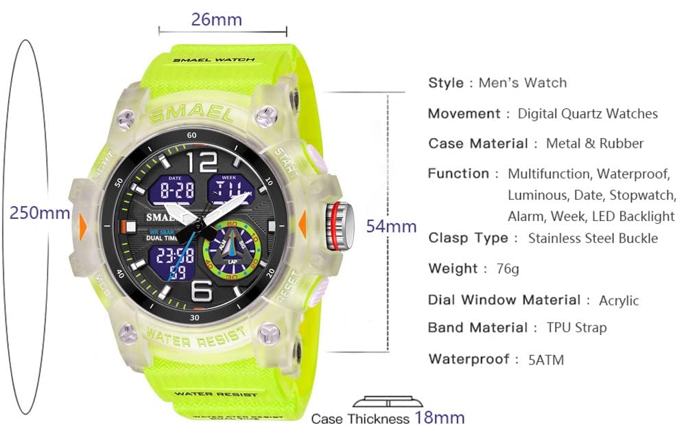 Foto 5 pulgar | Venta Internacional - Reloj Digital Gosasa S-shock Con Alarma Led Impermeable Para Hombre