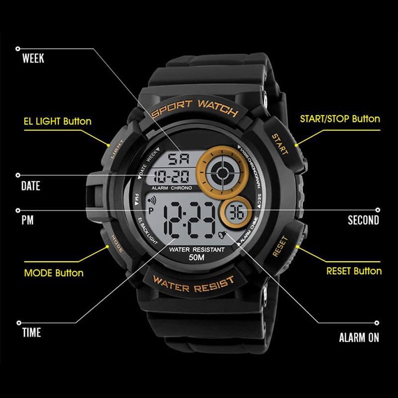 Foto 6 pulgar | Venta Internacional - Reloj Mastop Sport Con Luz Led Digital, 50 M, Resistente Al Agua Para Hombre