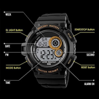 Foto 5 | Venta Internacional - Reloj Mastop Sport Con Luz Led Digital, 50 M, Resistente Al Agua Para Hombre