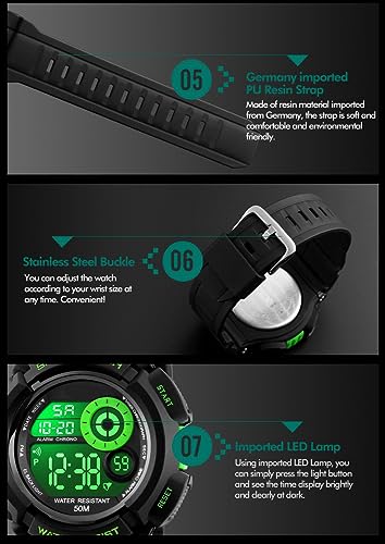 Foto 7 pulgar | Venta Internacional - Reloj Mastop Sport Con Luz Led Digital, 50 M, Resistente Al Agua Para Hombre