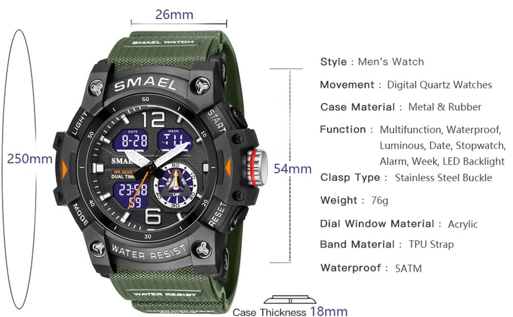 Foto 3 | Venta Internacional - Reloj Digital Gosasa S-shock Con Alarma Led Impermeable Para Hombre