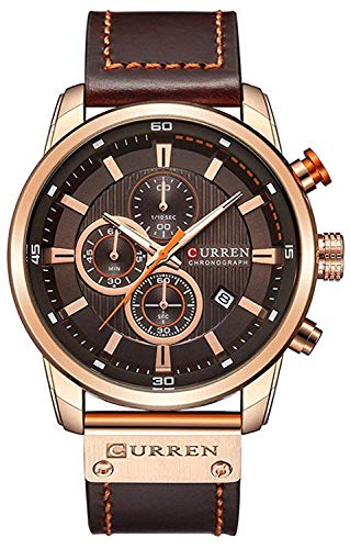 Foto 2 pulgar | Venta Internacional - Reloj Gosasa, Cronógrafo Deportivo, Cuarzo, Cuero Marrón, Para Hombre