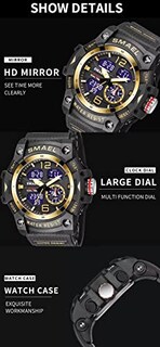 Foto 4 | Venta Internacional - Reloj Hooshu Tactical Para Hombre, Analógico, Dual D, Impermeable, 5 Atm