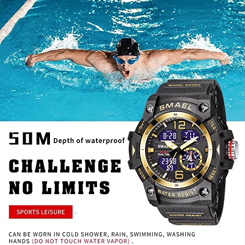 Foto 6 | Venta Internacional - Reloj Hooshu Tactical Para Hombre, Analógico, Dual D, Impermeable, 5 Atm