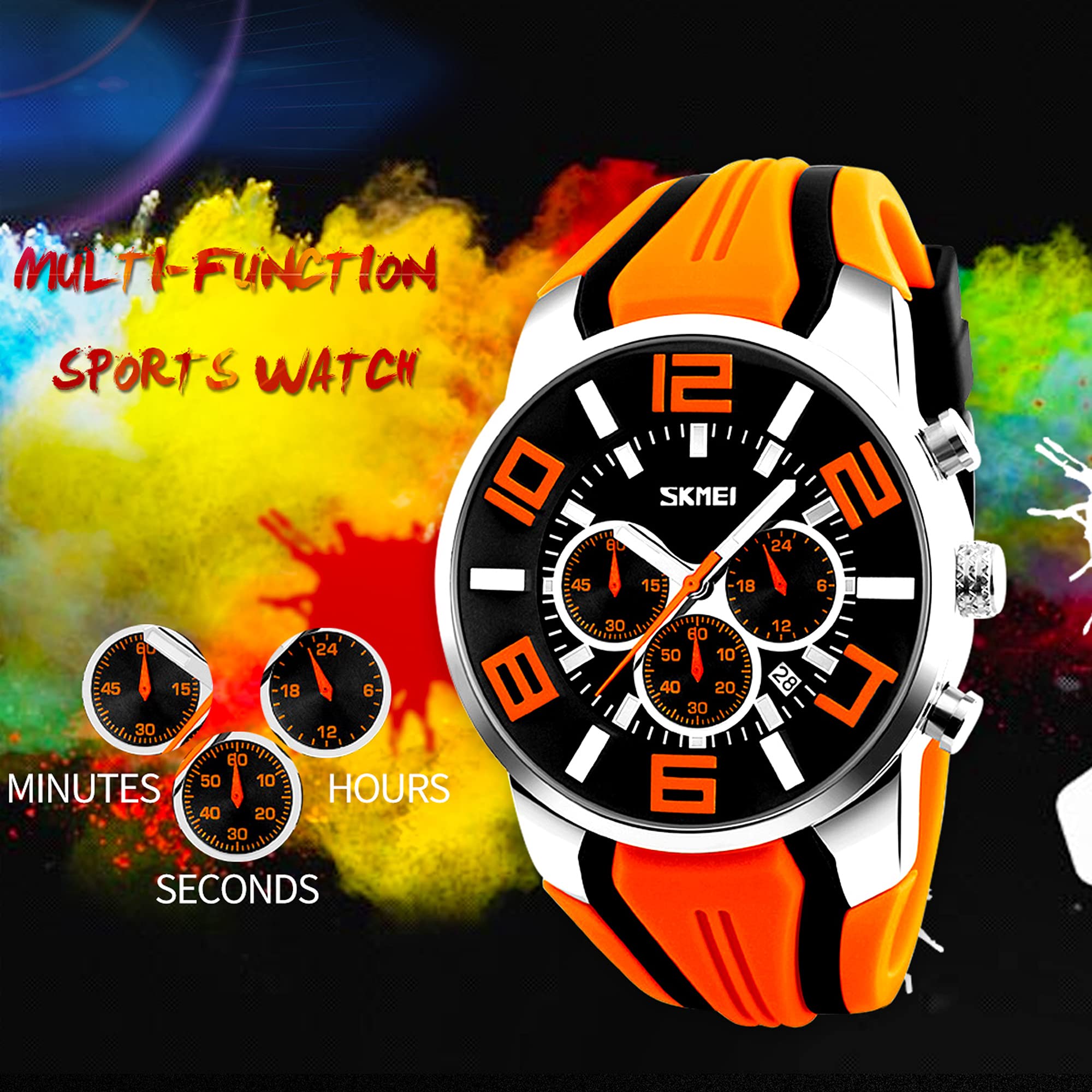 Foto 5 pulgar | Venta Internacional - Reloj Findtime Big Face Con Cronógrafo Analógico, Cuarzo, Agua, Para Hombre