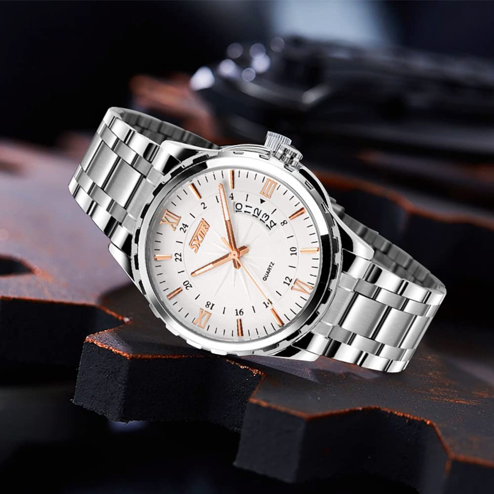 Foto 5 pulgar | Venta Internacional - Reloj Fanmis Clásico Casual De Cuarzo Para Hombre, Acero Inoxidable