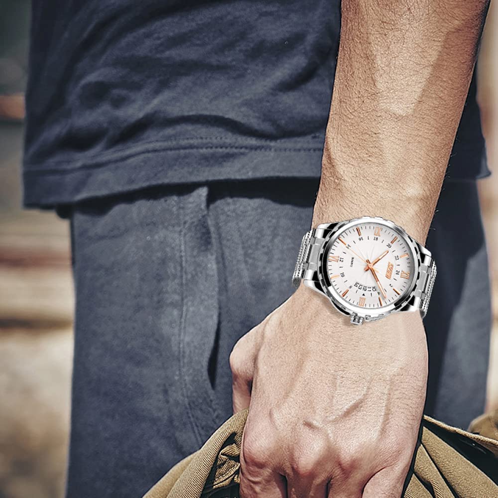 Foto 6 pulgar | Venta Internacional - Reloj Fanmis Clásico Casual De Cuarzo Para Hombre, Acero Inoxidable