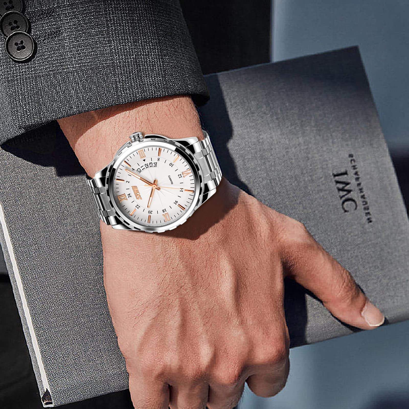 Foto 7 pulgar | Venta Internacional - Reloj Fanmis Clásico Casual De Cuarzo Para Hombre, Acero Inoxidable