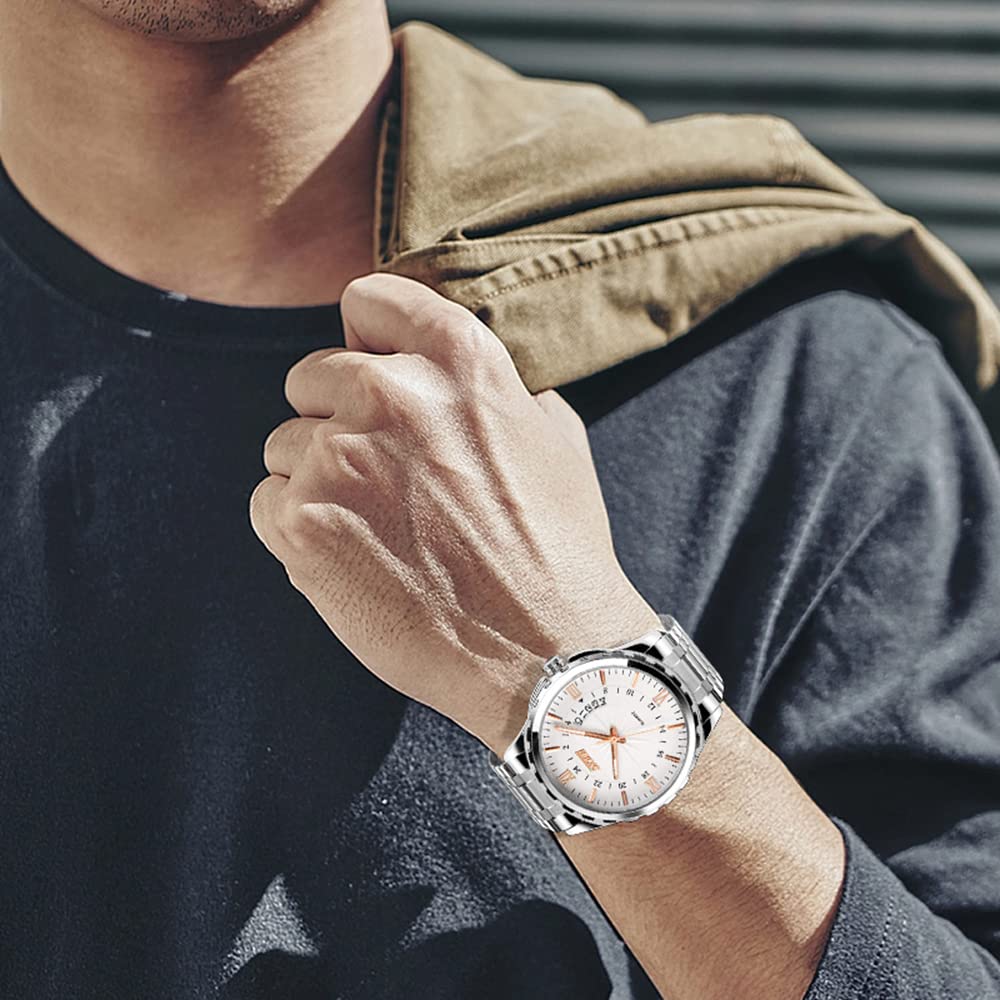 Foto 8 pulgar | Venta Internacional - Reloj Fanmis Clásico Casual De Cuarzo Para Hombre, Acero Inoxidable