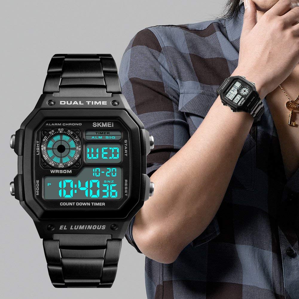 Foto 5 | Venta Internacional - Reloj Yooten Digital Square D Para Hombre Con Hora Mundial 30 M Wr