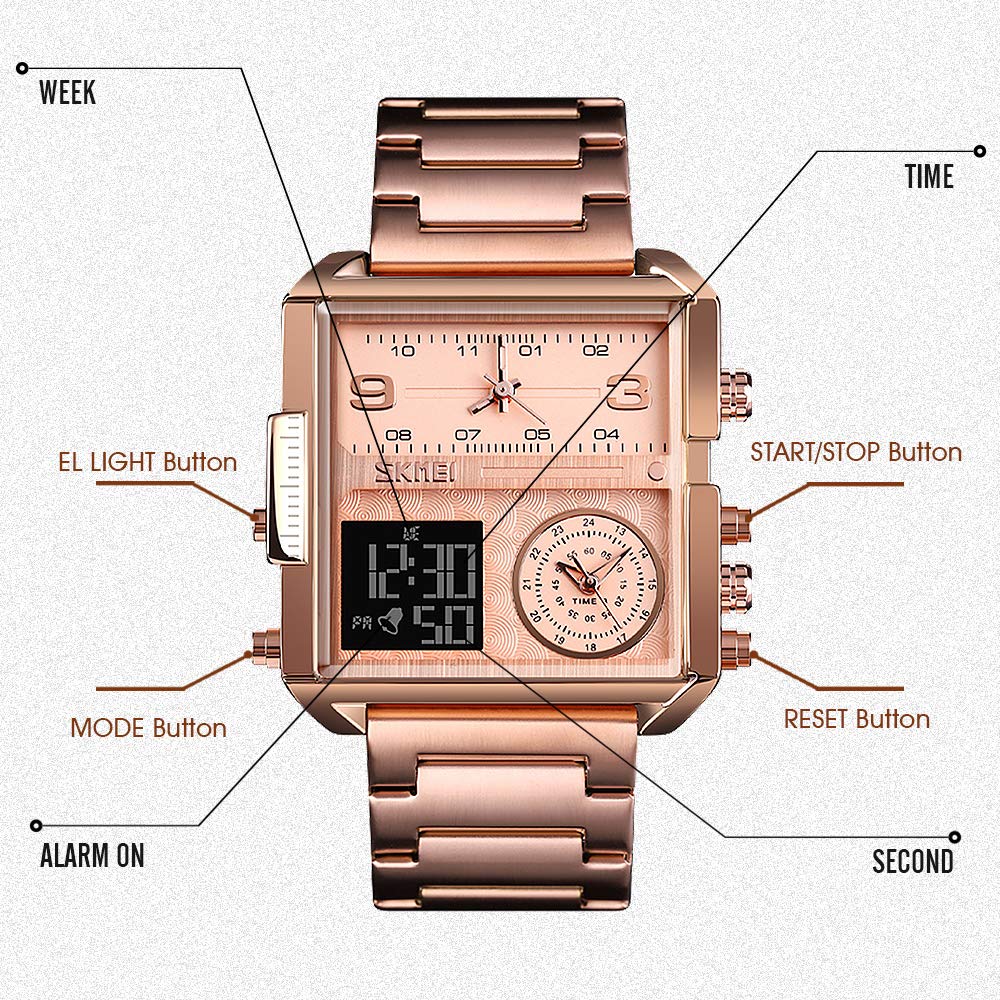 Foto 5 pulgar | Venta Internacional - Reloj Militar Digital Skmei Para Hombre, Impermeable Y Con Alarma