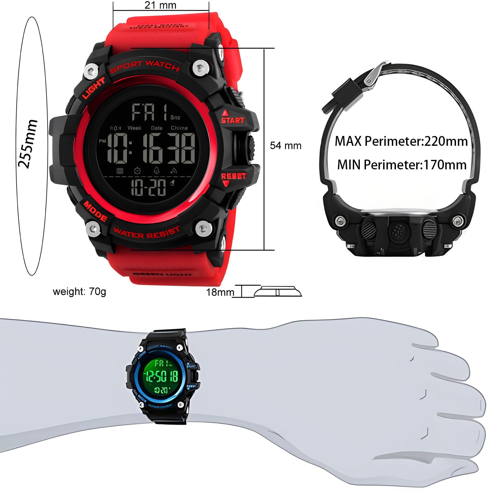 Foto 7 pulgar | Venta Internacional - Reloj Gosasa S Shock Digital Led Sports Army Waterproof