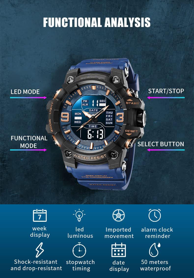 Foto 5 pulgar | Venta Internacional - Reloj Gosasa Military S-shock Sport 50 M Impermeable Para Hombre