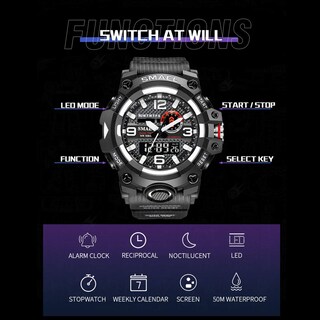 Foto 3 | Venta Internacional - Reloj Deportivo Koodea 8035 Dual Time Digital 50 M Resistente Al Agua Para