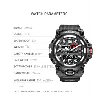 Foto 4 | Venta Internacional - Reloj Deportivo Koodea 8035 Dual Time Digital 50 M Resistente Al Agua Para
