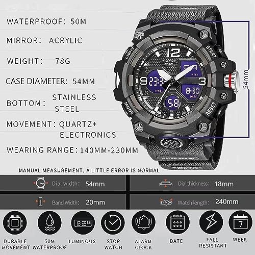 Foto 3 | Venta Internacional -Reloj Deportivo para Hombre Gosasa S-shock Resistente al Agua 50 m