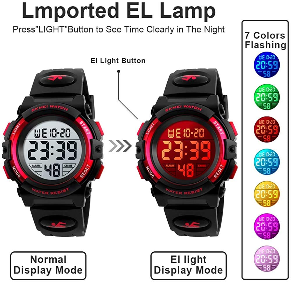 Foto 4 pulgar | Venta Internacional - Reloj Carlien Led Con Cronógrafo Digital, 50 M, Resistente Al Agua, Para Hombre