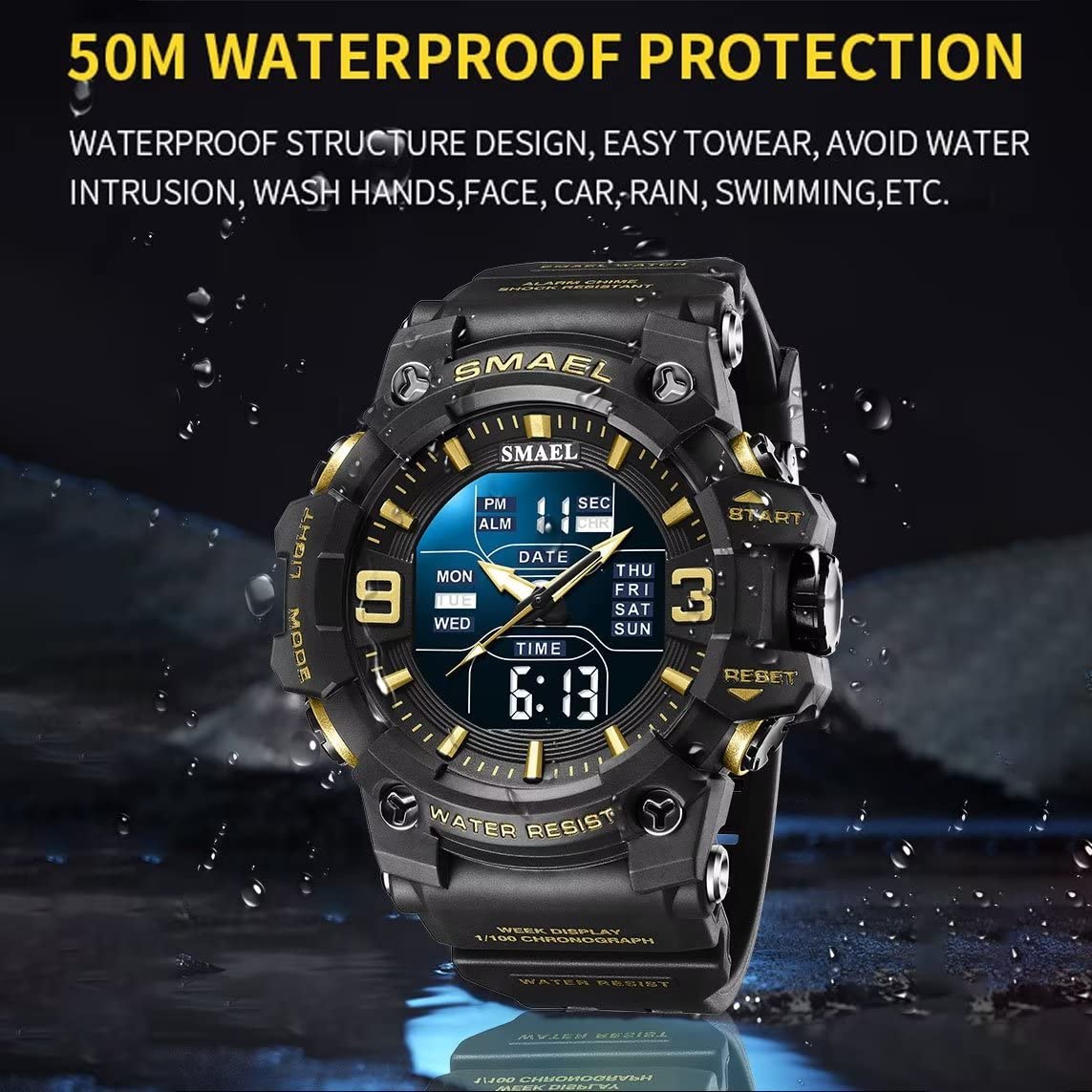 Foto 4 | Venta Internacional - Reloj Deportivo Hooshu Waterproof Military Para Hombre