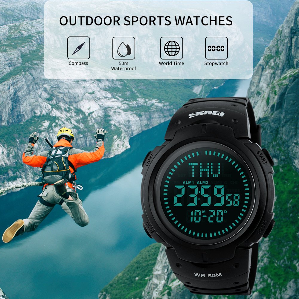 Foto 3 pulgar | Venta Internacional - Reloj Deportivo Digital Skmei Impermeable Con Brújula Para Hombre