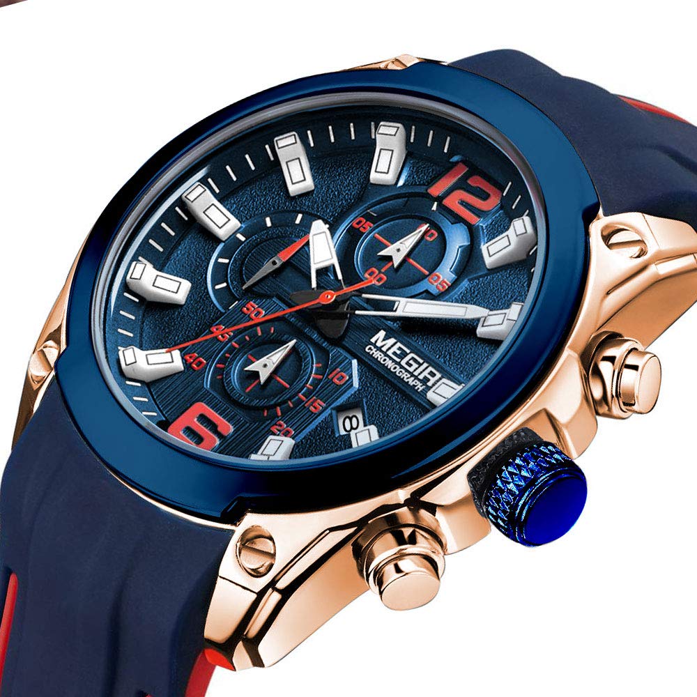 Foto 3 pulgar | Venta Internacional - Reloj Megir Military Sport Quartz Para Hombre Con Cronógrafo