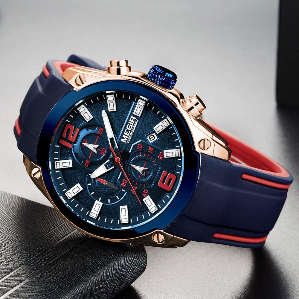 Foto 4 pulgar | Venta Internacional - Reloj Megir Military Sport Quartz Para Hombre Con Cronógrafo
