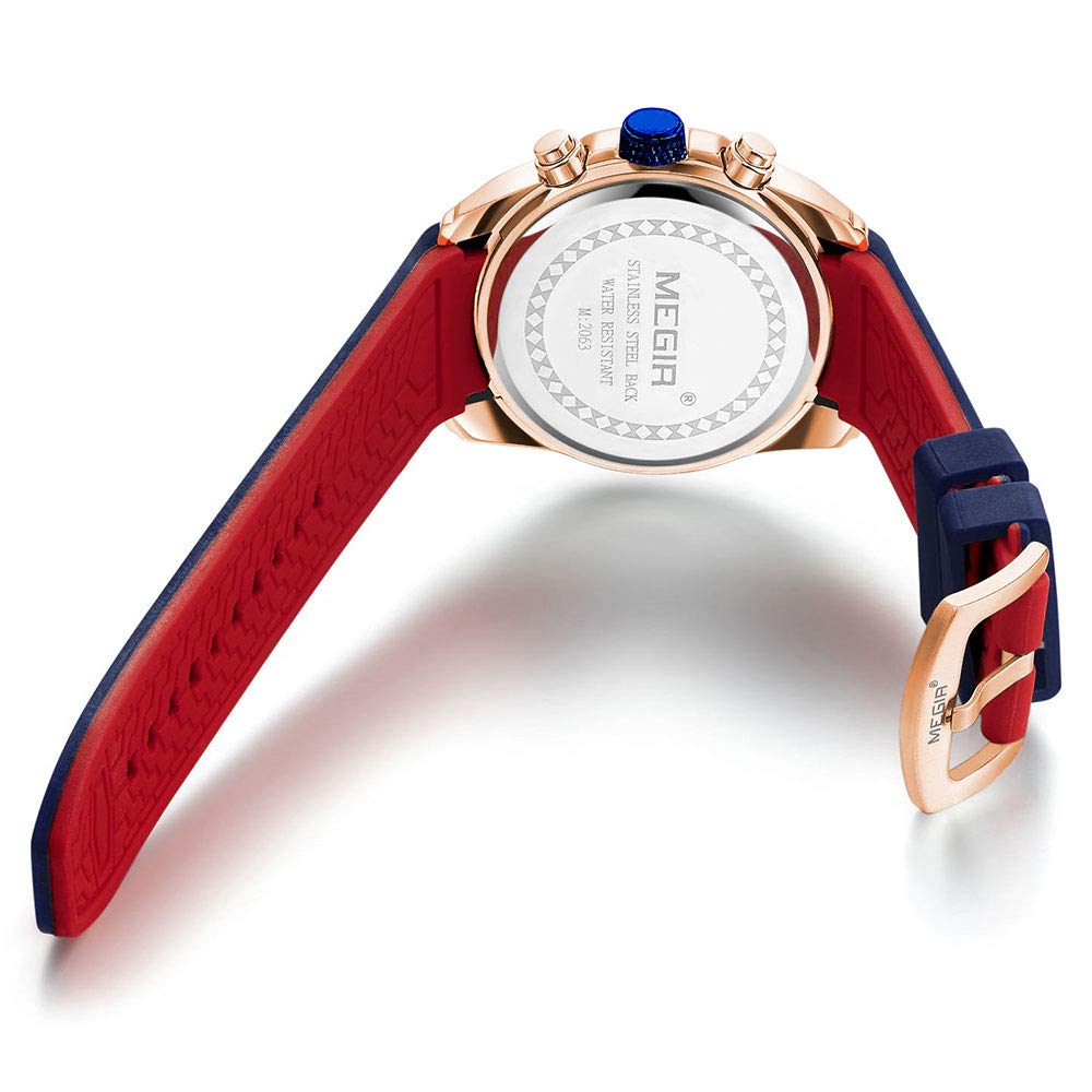 Foto 5 | Venta Internacional - Reloj Megir Military Sport Quartz Para Hombre Con Cronógrafo