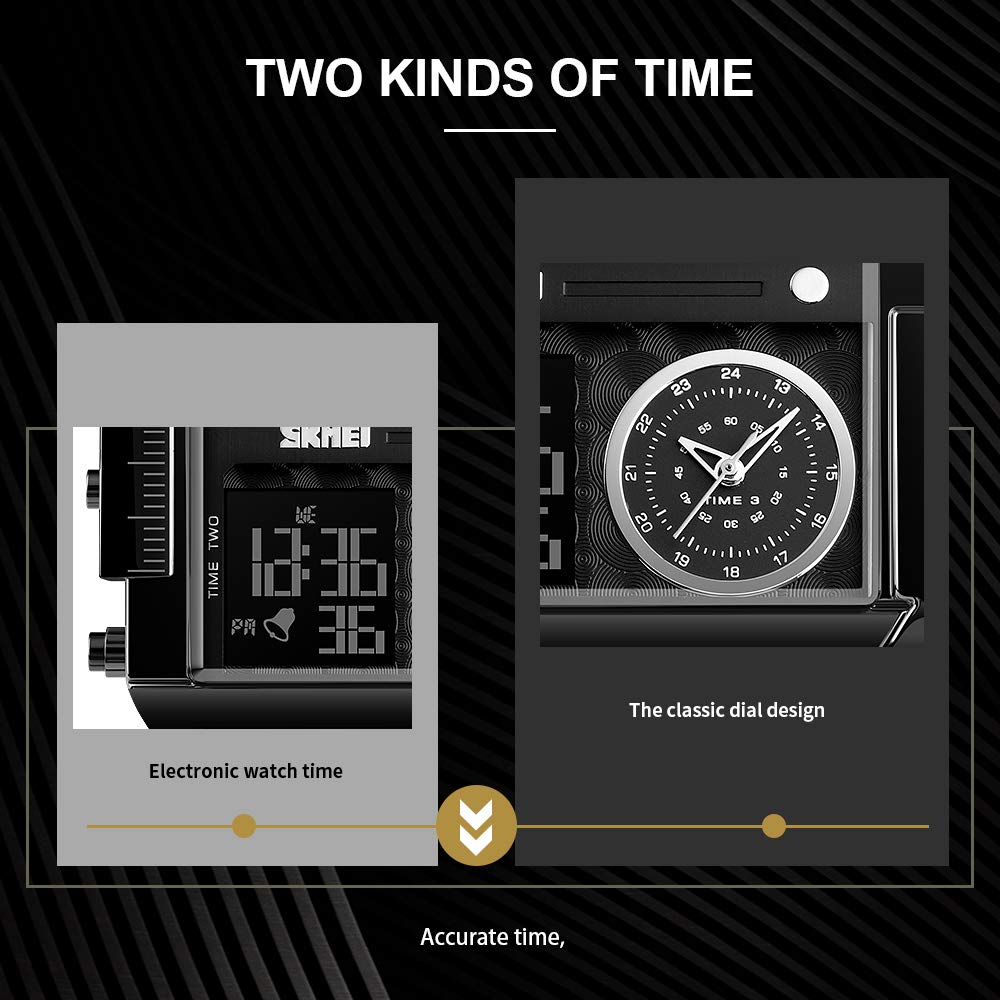 Foto 3 pulgar | Venta Internacional - Reloj Led Digital Deportivo Skmei, Cuadrado, Cara Grande, Analógico, Cuádruple