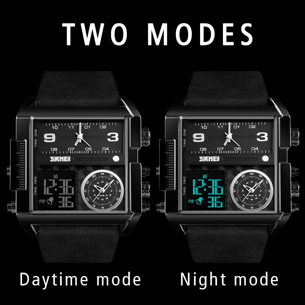 Foto 3 | Venta Internacional - Reloj Led Digital Deportivo Skmei, Cuadrado, Cara Grande, Analógico, Cuádruple
