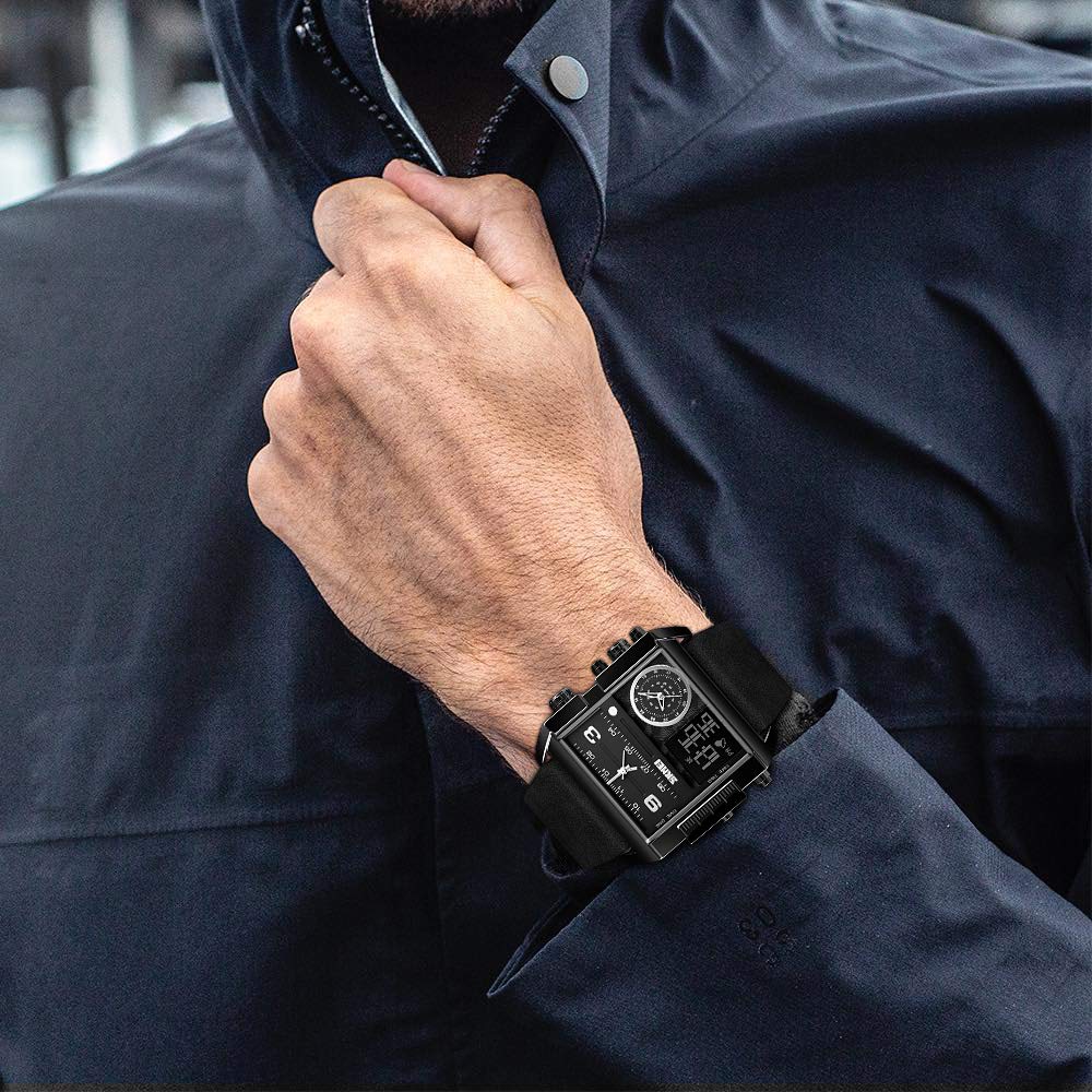 Foto 5 | Venta Internacional - Reloj Led Digital Deportivo Skmei, Cuadrado, Cara Grande, Analógico, Cuádruple