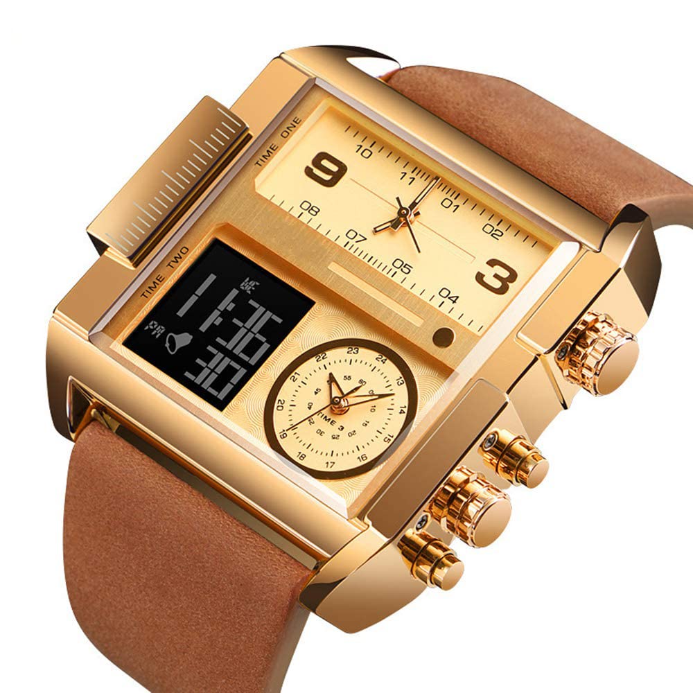 Foto 3 pulgar | Venta Internacional - Reloj Gosasa Led Digital Cuadrado Café para Hombre