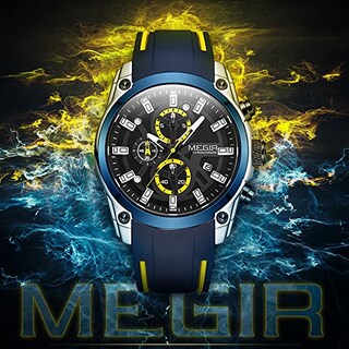 Foto 2 | Venta Internacional - Reloj Megir Chronograph Quartz Para Hombre Con Correa De Silicona