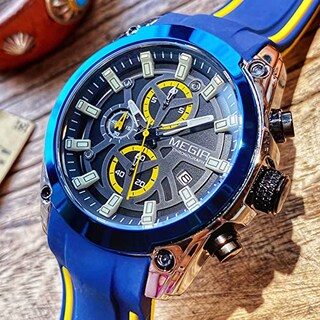 Foto 3 | Venta Internacional - Reloj Megir Chronograph Quartz Para Hombre Con Correa De Silicona