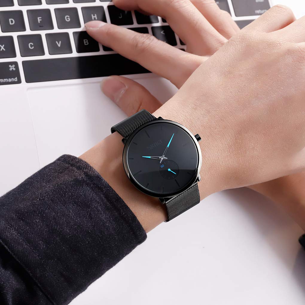 Foto 2 | Venta Internacional - Reloj De Pulsera Ultradelgado Pizitang Para Hombre De Acero Inoxidable