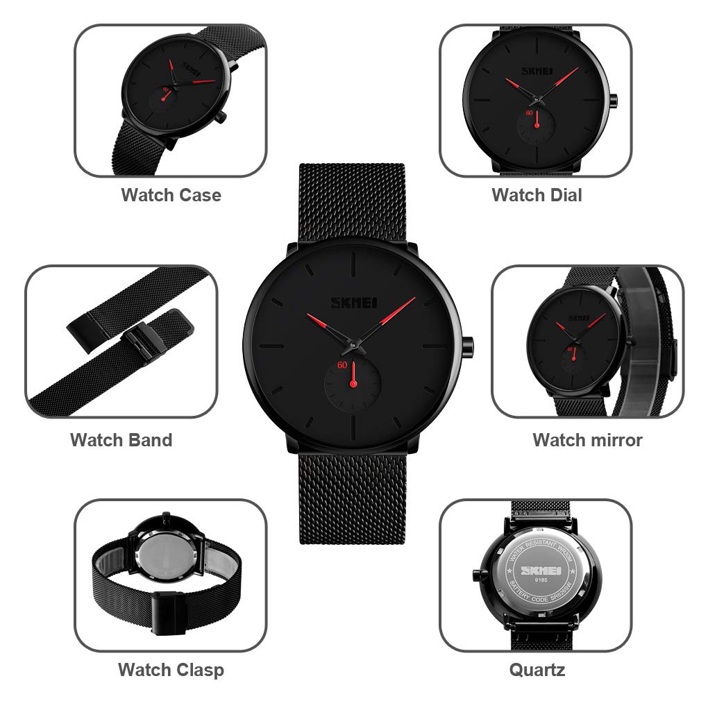 Foto 5 pulgar | Venta Internacional - Reloj De Pulsera Ultradelgado Pizitang Para Hombre De Acero Inoxidable
