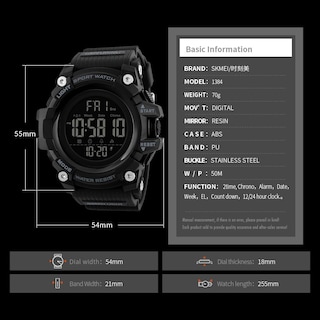 Foto 5 | Venta Internacional - Reloj Digital Skmei Con Retroiluminación Led Impermeable Para Hombres