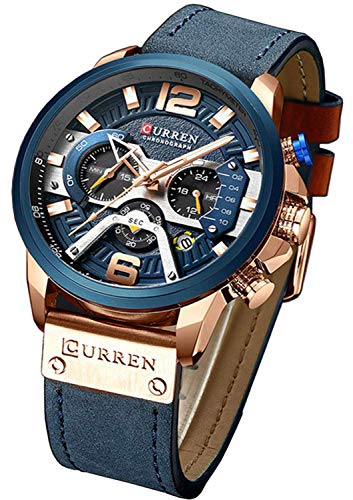 Foto 8 pulgar | Venta Internacional - Reloj Gosasa, Cronógrafo Deportivo, Cuarzo, Cuero Marrón, Para Hombre