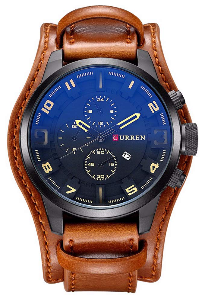 Venta Internacional - Reloj Curren Simulation Con Cronógrafo Militar De Piel Para Hombre