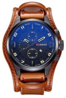 Foto 1 | Venta Internacional - Reloj Curren Simulation Con Cronógrafo Militar De Piel Para Hombre