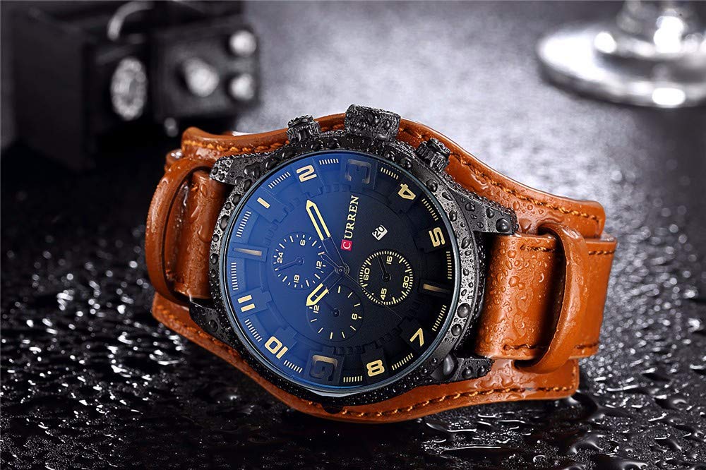 Foto 5 pulgar | Venta Internacional - Reloj Curren Simulation Con Cronógrafo Militar De Piel Para Hombre