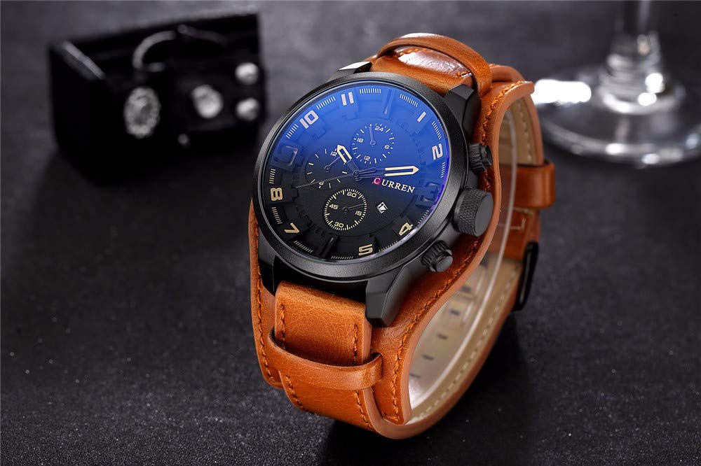 Foto 5 | Venta Internacional - Reloj Curren Simulation Con Cronógrafo Militar De Piel Para Hombre