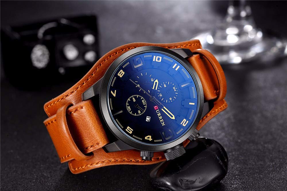 Foto 7 pulgar | Venta Internacional - Reloj Curren Simulation Con Cronógrafo Militar De Piel Para Hombre